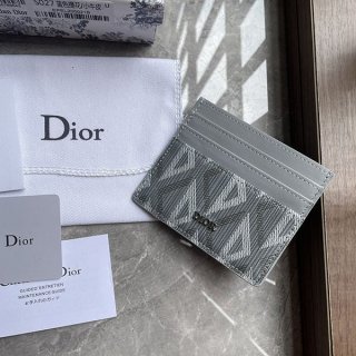 Hard to find Dior card holder copy CDDiamond canvas business card holder del21924