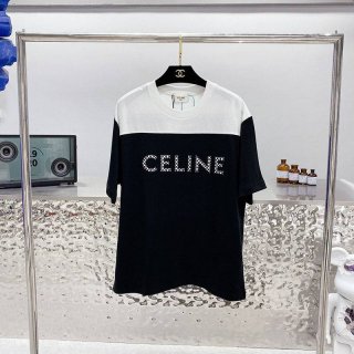 Love at first sight? Celine loose T-shirt replica cotton Cef20479