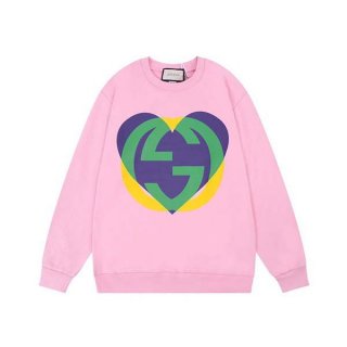 No. 1 in cumulative sales! Gucci GG Cross Heart Print Sweatshirt Replica guo52738