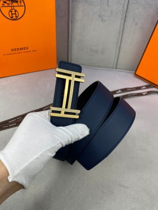 Hard to find Hermes belt replica silver H au Carre 38mm reversible belt err97981