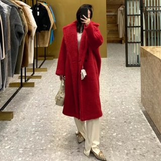 Love at first sight? Max Mara TEDDY Teddy Bear Replica Icon Coat Red man33365