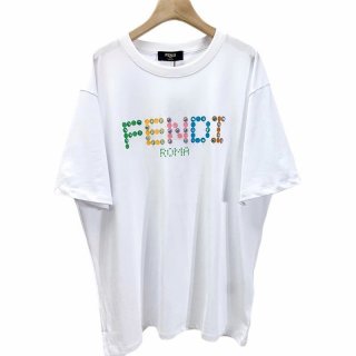 Fendi Crew Neck Logo Jersey Copy T-Shirt feq79089
