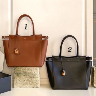 ★Popular in Japan! Celine Cabas Bourgeois Medium Tote Bag Tan Fake 2 Colors 199773EHS.04LU