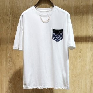 Eye-catching color Louis Vuitton Women's Monogram Pocket T-shirt vux12525