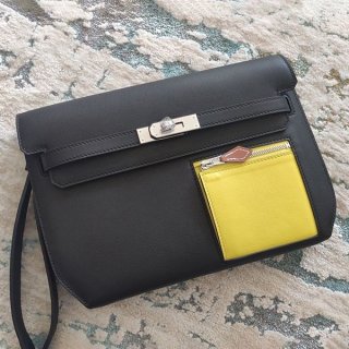 New sale Hermes Kelly depeches 25 Kelly replica black erd14460