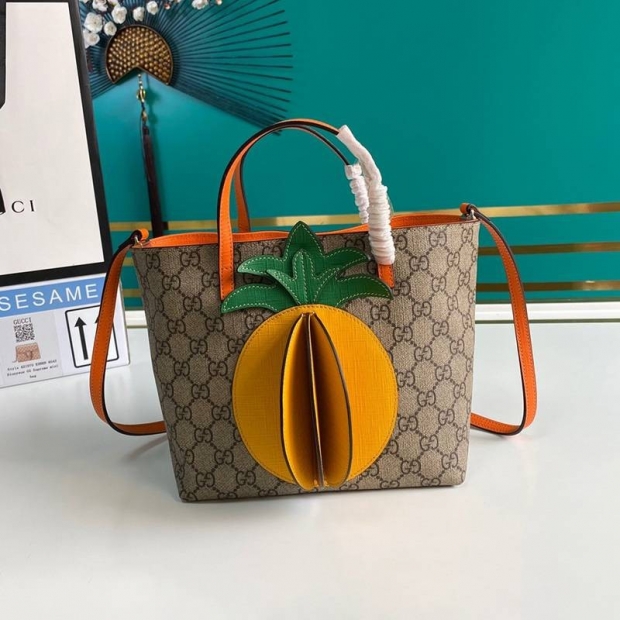 Very popular all over the world? Gucci Pineapple GG Supreme Replica Tote Bag, Suitable for Adults gua53136
