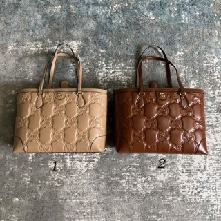 Eye-catching colors Gucci quilted GG leather medium tote bag replica 2 colors gup86222