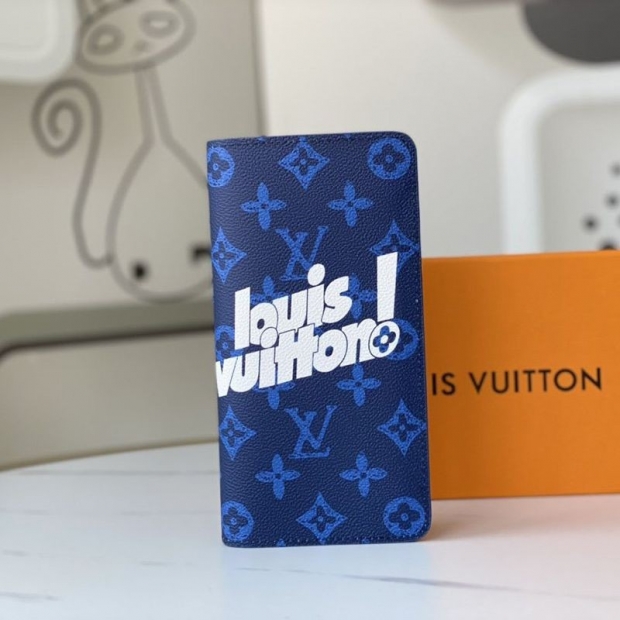 No.1 Popular Louis Vuitton Wallet Replica Portefeuille Brazza Monogram Logo vud95591