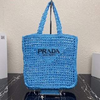 21-22AW Prada Raffia Tote Bag Replica pui84257