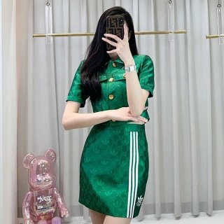 Free shipping Adidas x Gucci top and bottom set replica guf94726