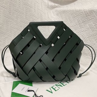 Popularity rising Bottega Veneta Point Copy Top Handle Basket Medium Bag ★ Taupe bol71707
