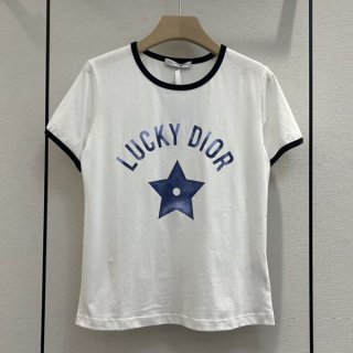 ☆Super popular☆Dior Lucky Dior Cotton Linen T-shirt copy dee98841