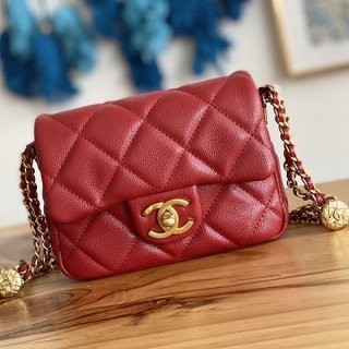 21-22AW Chanel Flap Bag Replica Caviar Skin shs66655