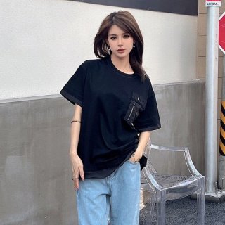 Dior x Sacai Replica ★ Black Oversized T-shirt 213J642A0554_C989
