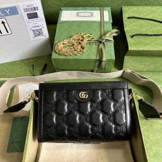 Cute Gucci GG quilted leather shoulder bag replica guu83306