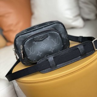 Not available in Japan Louis Vuitton Outdoor Pochette Replica Taiga Rama Noir Shoulder Bag M30755