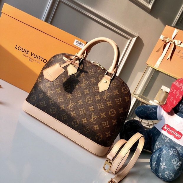 Domestic shipping Louis Vuitton handbag copy Alma PM Monogram M53151 shoulder bag