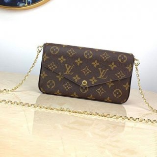 No customs duties Louis Vuitton Shoulder Bag Replica Pochette Felicie Monogram M61276