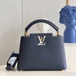 Rare color Louis Vuitton Capucines replica Coquille handbag with strap 2 sizes M59438