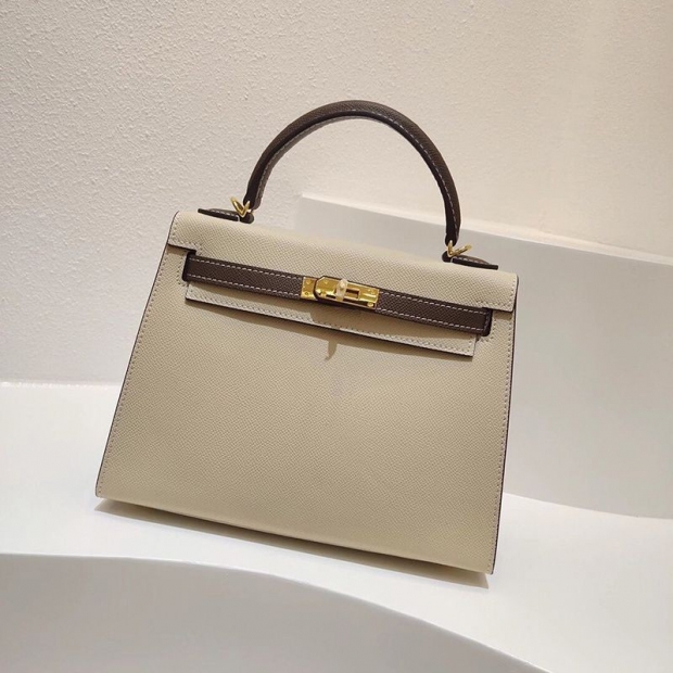 Hermes Kelly copy 25cm with inner stitching, Togo and gold hardware he26009