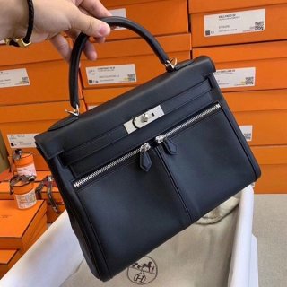 No.1 popular Hermes Kelly copy 32cm inner stitching Togo silver hardware ern00792