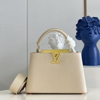 Free shipping Louis Vuitton Capucines Replica Coquille Handbag with Strap 2 sizes M59882