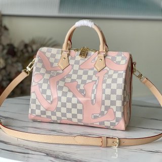 Spring new Louis Vuitton Speedy Bandouliere 30 replica 2-way bag Damier Azur Tahiti N41052