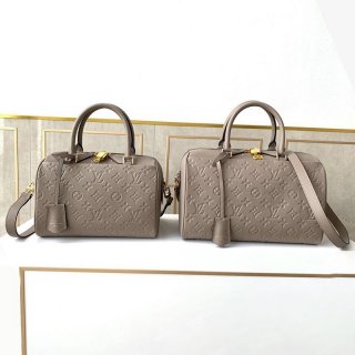 Rare color Louis Vuitton Speedy Bandouliere 25/30 replica ★ Khaki Empreinte handbag vuz55211