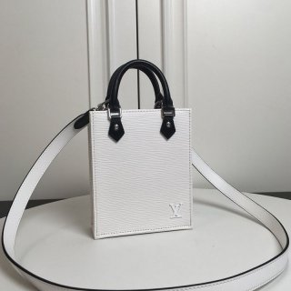 Love at first sight? Louis Vuitton Petite Sac Plat Replica Epi White Shoulder Bag M801681