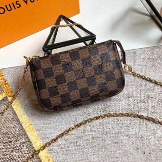 2020-21 Autumn/Winter Louis Vuitton Shoulder Bag Replica Ebene Damier Mini Accessoires vuo13285