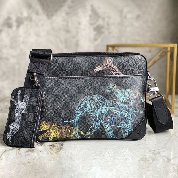 No.1 in popularity? Louis Vuitton Trio Messenger Bag Replica Damier N58040