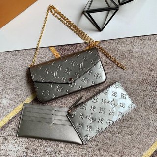No customs duties Louis Vuitton shoulder bag replica Monogram Empreinte Pochette Felicie bag M68648