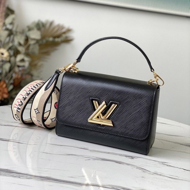 No customs duties Louis Vuitton Twist MM Shoulder Bag Replica M57505