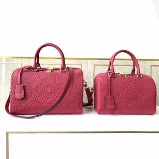 Free shipping Louis Vuitton replica Speedy Bandouliere 25/30★Plum Red Empreinte handbag vug25823