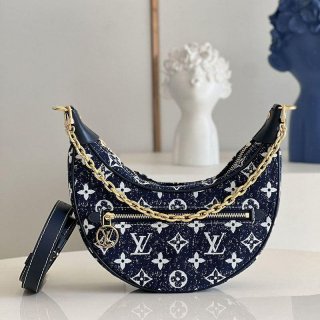 Very popular ☆ Quick delivery ☆ Louis Vuitton ☆ Half-moon baguette bag copy loop vut96738