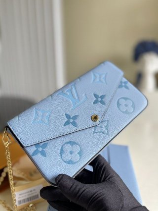 Free shipping Louis Vuitton shoulder bag replica mini bag Monogram Empreinte☆New chain wallet vuf28123