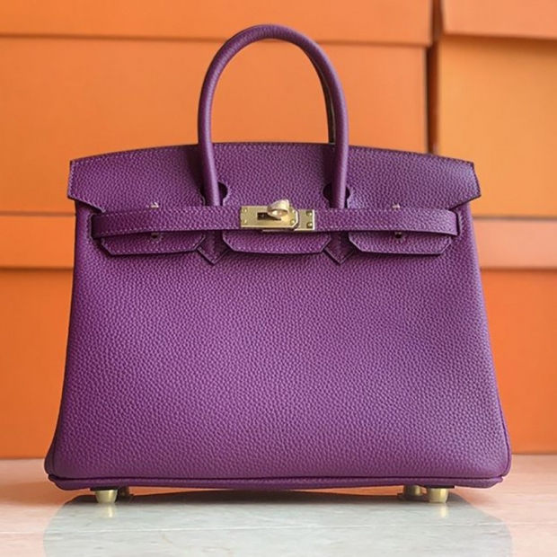 21AW New Hermes Birkin 25 Replica Togo Gold Hardware erk48633