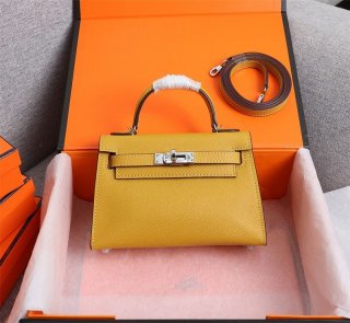 2021SS Hermes Kelly Mini 2 Kazak Replica Epson Silver Hardware he26121