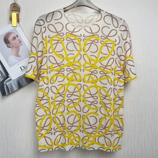 Very popular!! New color ☆ Loewe ★ Anagram bicolor cotton T-shirt fake ★ log33124