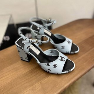 Hard to find Chanel sandals replica printed lambskin shy28353