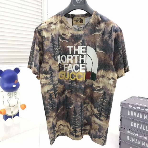 Classic Gucci x North Face Replica Collaboration Short Sleeve T-Shirt guo87963