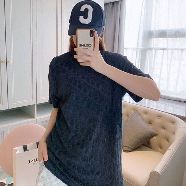 Hard to find replica Dior D-Oblique motif T-shirt deg91249