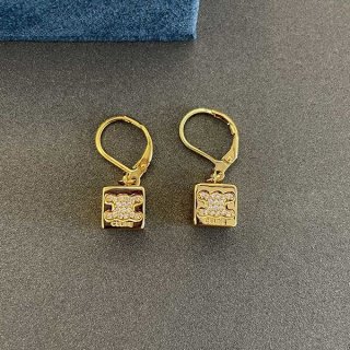Rare color Celine Triomphe Cube Earrings Replica 46Y876BZI35OR
