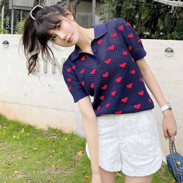 Super hot topic! Dior heart openwork T-shirt copy del78859