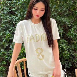 Cool and cute? Dior J'adior logo cotton t-shirt fake deu18010