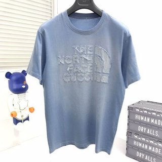 Free customs duty☆Gucci North Face fake collaboration short sleeve cotton T-shirt gua26933