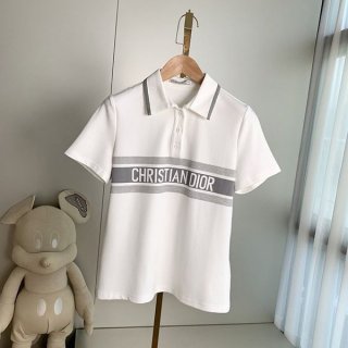 Very popular all over the world? Dior logo cotton jersey polo shirt copy deh20882