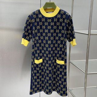 [Not available in Japan] Gucci Lame GG Jacquard Dress One Piece Fake 692707XKB544597