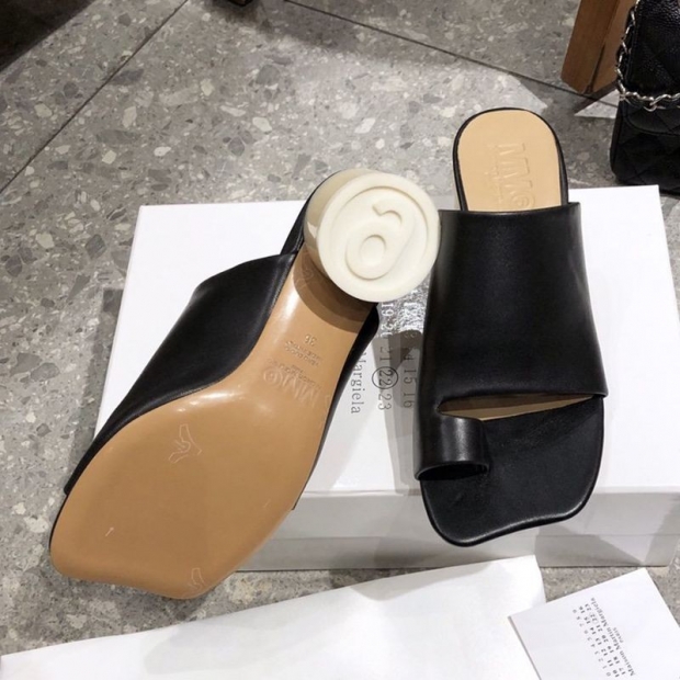 ★Tax/Shipping included★Maison Margiela Replica 6 Logo Heel Mule Sandals in Nappa Leather Mam80868