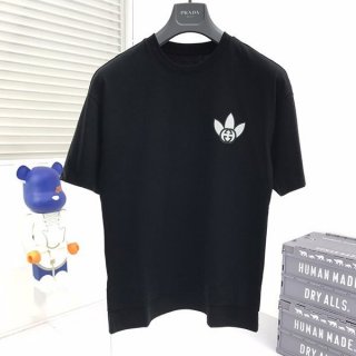 The most popular collaboration between Gucci and Adidas, fake Trefoil print T-shirt gue66455